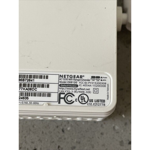 NETGEAR AC1200 Wi-Fi Range Extender - EX6120 Untested - Picture 3 of 5